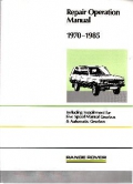 Workshop manual 1970 to 1985